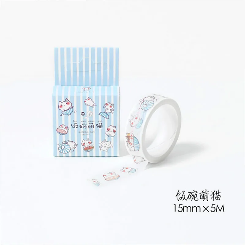 

15mm x 5mm kawaii washi tape halloween cute Teacup cat pattern Paper Masking Tapes Office Supplies Christmas decorating tape