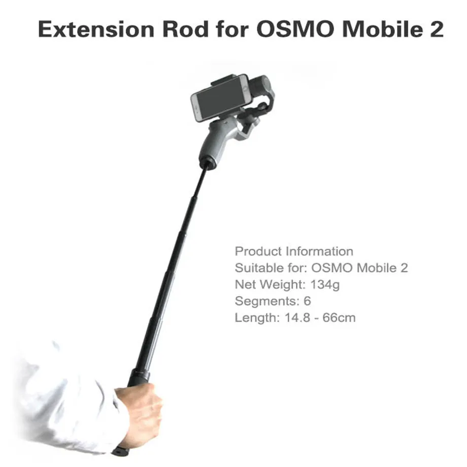 Extension Stick Rod Pole Scalable Holder for DJI OSMO Mobile 2 Handheld Smartphone OSMO Mobile 2 Zhiyun Smooth Gimbal Accessory-1