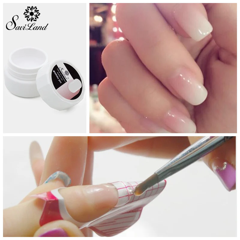 Saviland 5pcs Quick Building Poly Gel Builder Gel Varnish Polygel Acrylic Primer Liquid Nail Extension Nail Art Glitter Tools