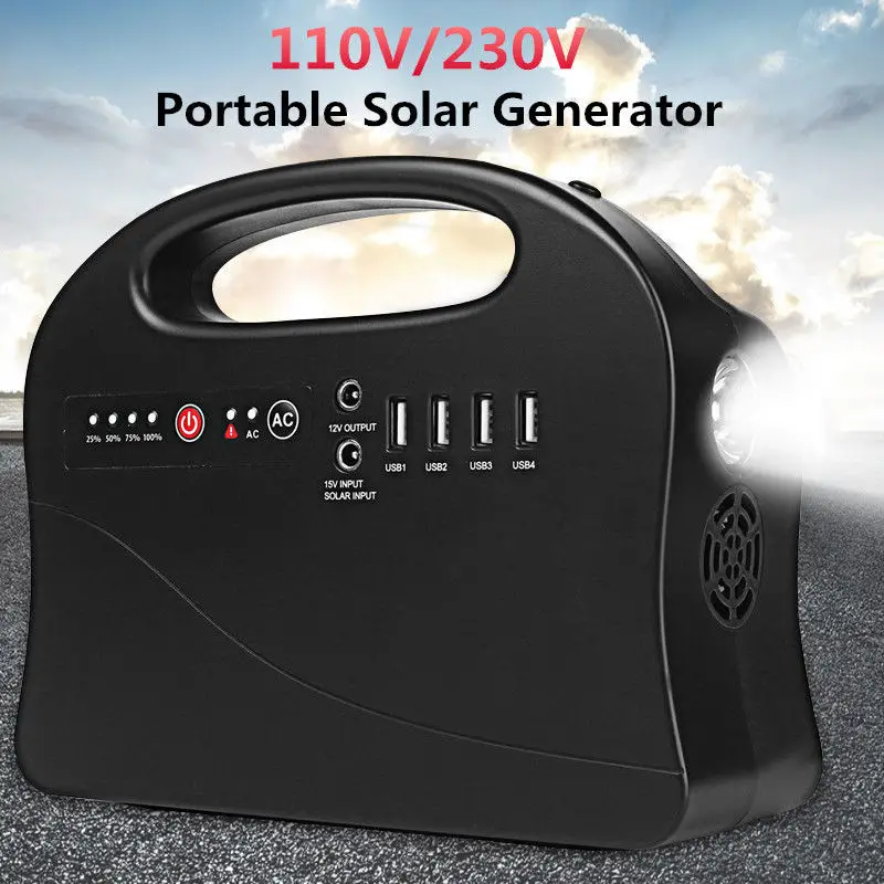 

Portable 200W 42000mAh Solar Panel Generator Power Supply Energy Storage Battery Pure Sine Wave AC DC Power Bank Drop Shipping