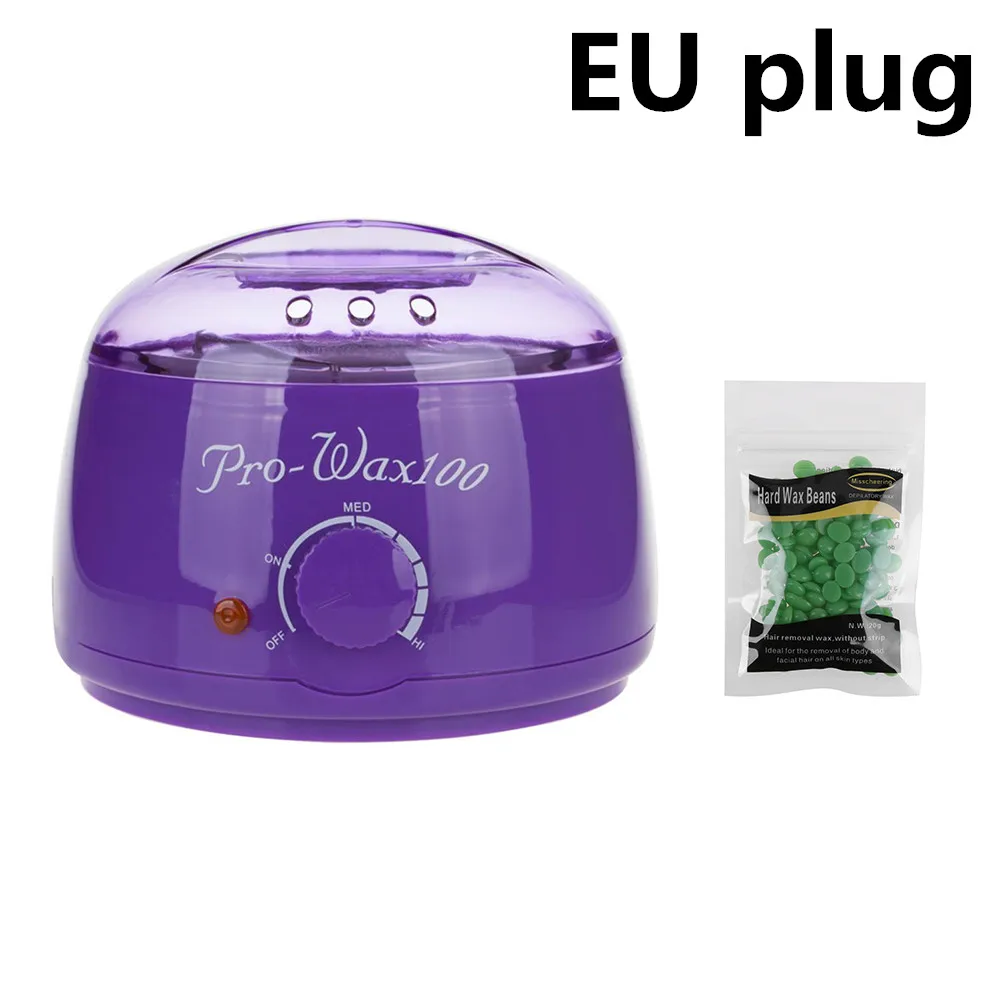 purple EU plug 500cc ручной Эпилятор ног парафиновый воск Эпилятор Воск Нагреватель тела электроэпилятор салон спа инструмент для удаления волос - Цвет: purple EU plug