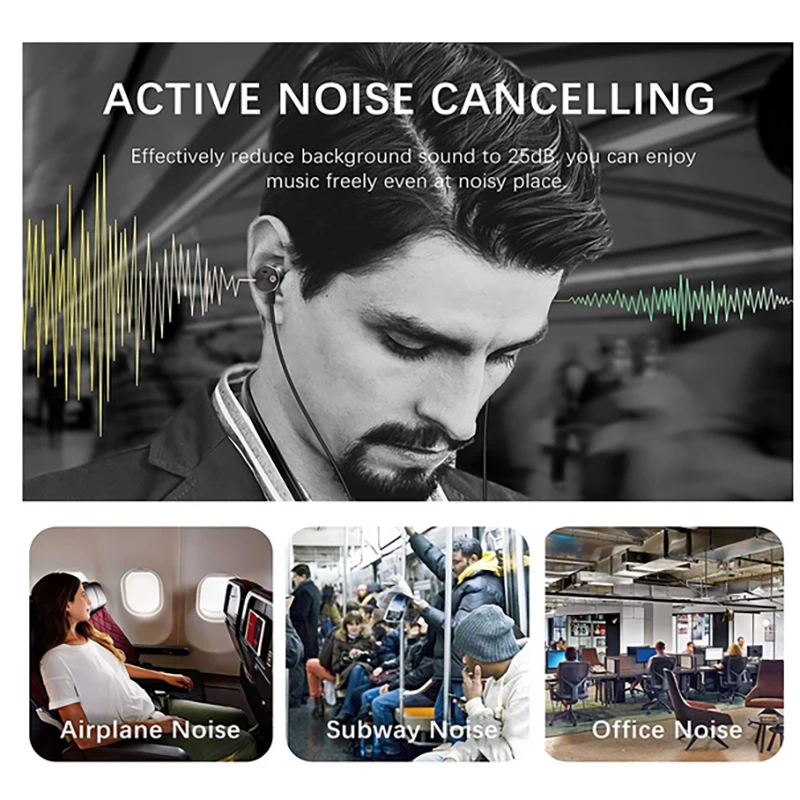 Mpow Active Noise Cancelling Sport Headphones Hi-Fi Stereo Magnetic Neckband Headset Bluetooth V4.2 Waterproof Earbuds with Mic (7)