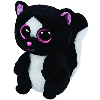 

6" 15cm Flora Black/white Skunk Plush Regular Big Eye Stuffed Animal Collectible Doll Toy