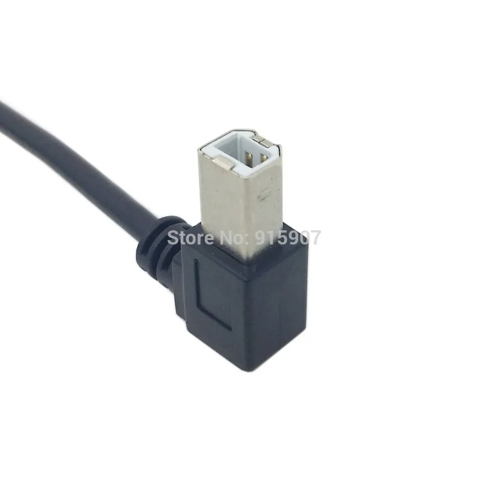 CY Chenyang 50 см 90 градусов под прямым углом USB B Тип мужчин и женщин удлинитель с винтами для крепления панели