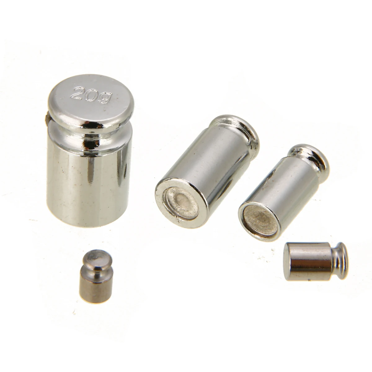 

5pcs 1/2/5/10/20g Weights Grams Precision Chrome Weight Scale Calibration Set Durable Measure Tool for Jewelry Weighing Scales