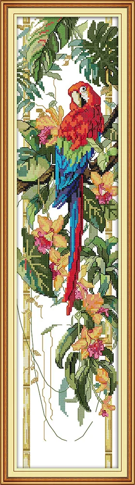 

This scarlet macaw (3) cross stitch kit animal 18ct 14ct 11ct count print canvas stitches embroidery DIY handmade needlework