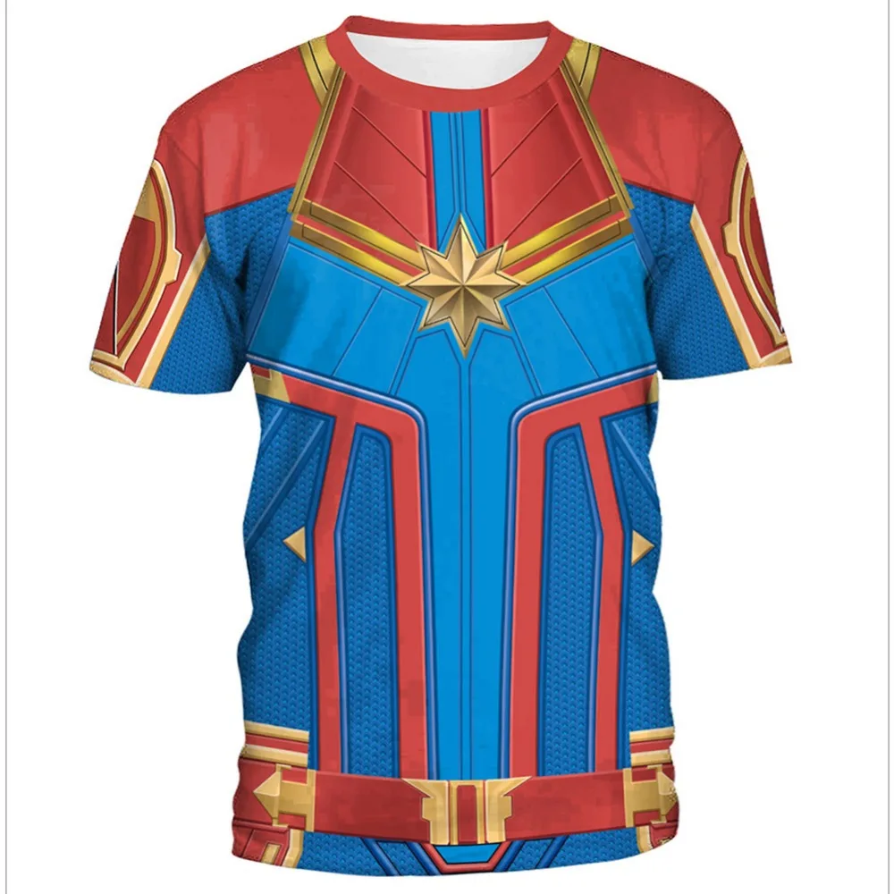 

Avengers 4 Captain Marvel Cosplay T-Shirt Ms. Marvel Carol Danvers 3D Printed O-Neck Casual Top Tee Summer Tshirt Adult Women