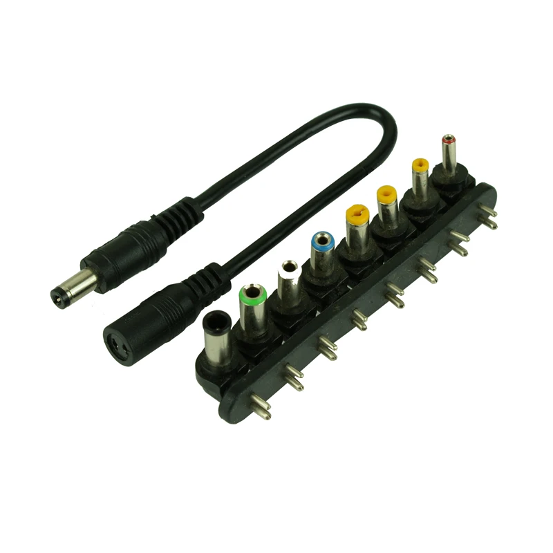 

8pcs Universal Notebook Laptop AC DC Power Charger with wire Supply Adapter Tips Connector Jack to Plug Charging for Tablets PC