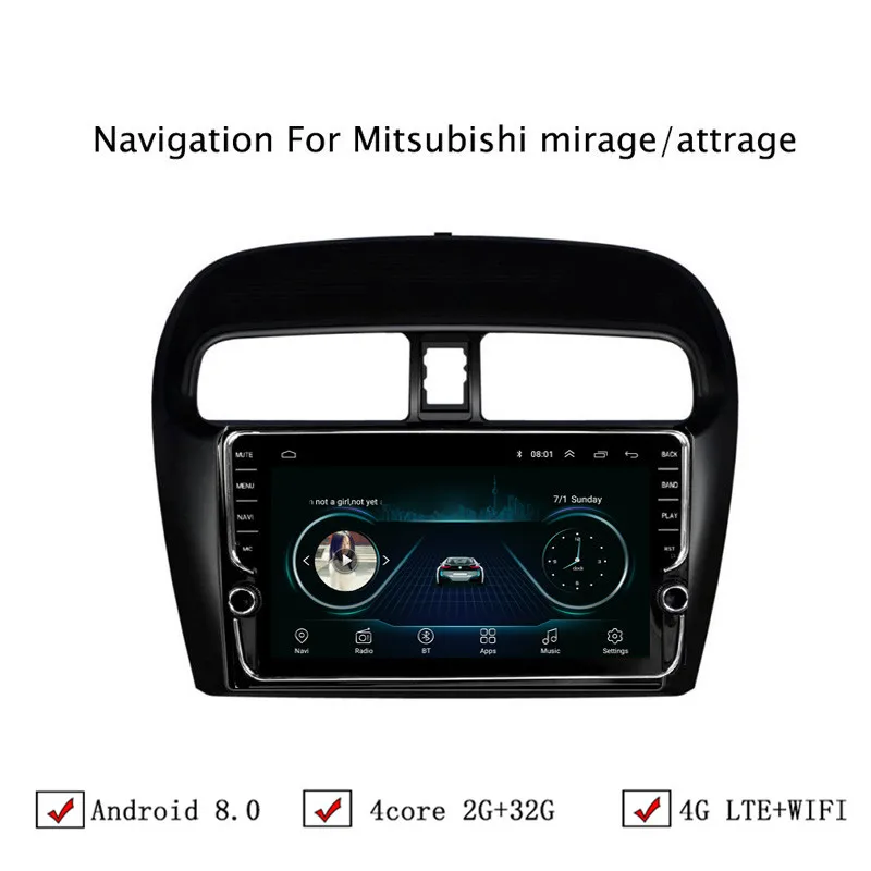 9 &quotAndroid 6 0/8 1 Автомобильная dvd навигационная система для Mitsubishi Mirage Attrage