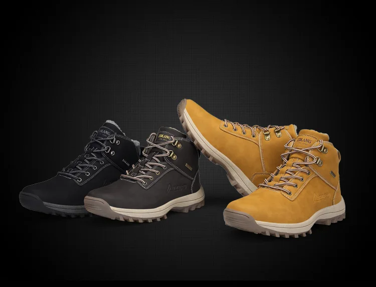 Мужские ботинки теплые зимние ботинки на меху и из парусины Мужская Рабочая обувь мужская обувь, резиновые ботильоны зимние кроссовки, большой размер 47