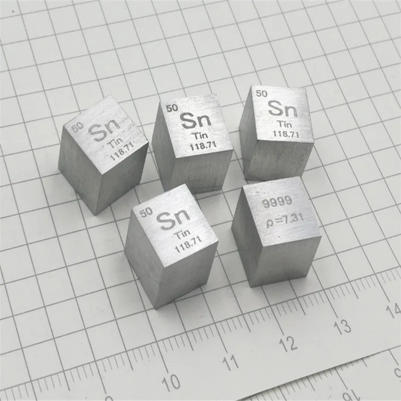 

Metal tin periodic table cube tin cube high purity tin 10mm Sn9999