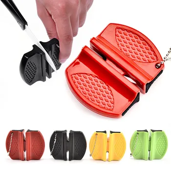 

Mini Portable ABS shell Ceramic Rod Tungsten Steel exquisite Sharpener Camp Pocket Home Kitchen Knife Sharpener Tool