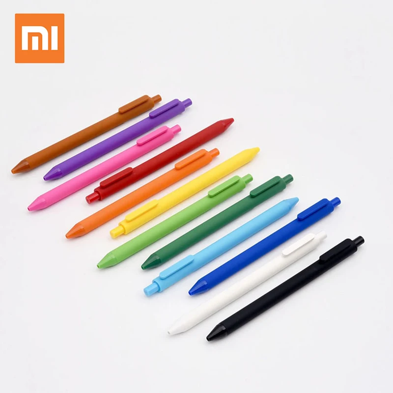 

12Pcs/Lot Original Xiaomi mijia KACO Gel Pen Ballpoint Ball Point for School Offical Sign Signing Rainbow Pen Colorful Ink