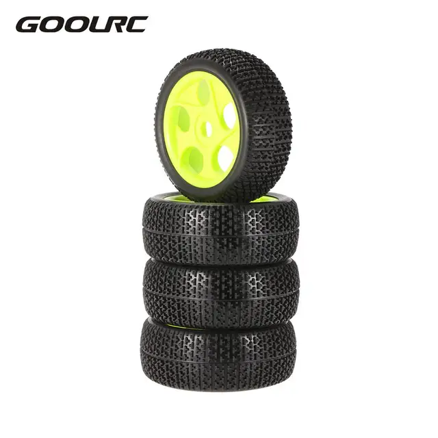 Cheap 4pcs 112mm Rubber Tires 17mm Hub Hex Wheel Rim for 1/8 RC Crawler Buggy Off-Road Car Truck