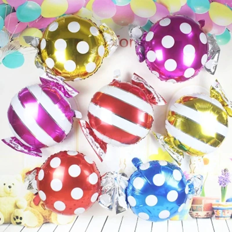 Разноцветные конфеты фольгированные гелиевые шары воздушные шары Свадебный декор балон воздушные шары с днем рождения шары 48X65 см детские игрушки
