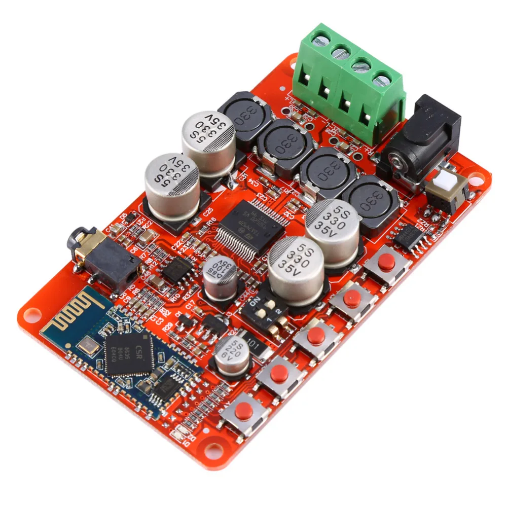 

TDA7492 Wireless Bluetooth 4.0 50W+50W 2-channel Audio Receiver Stereo Digital Power Amplifier Board Module