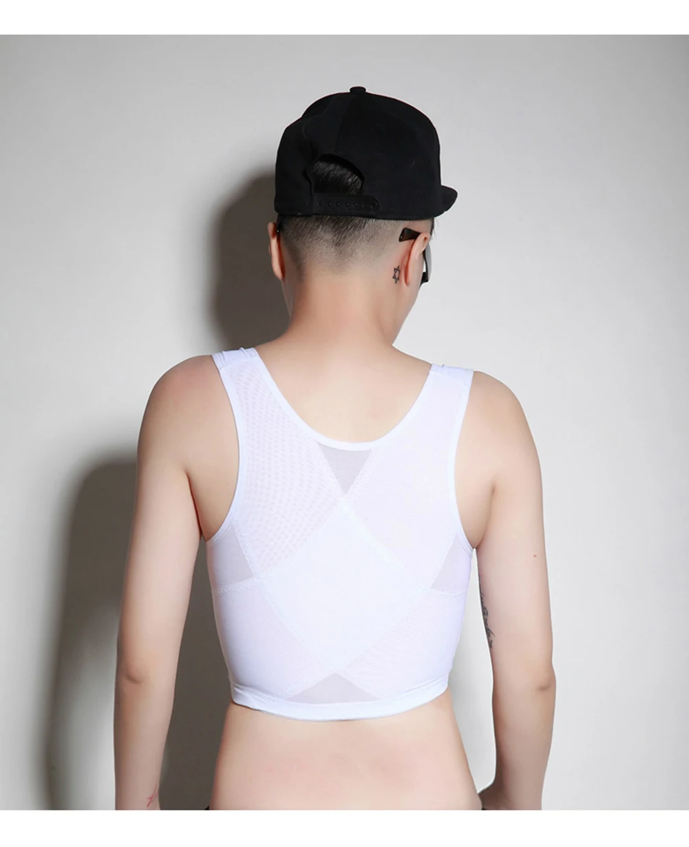 chest binder  tomboy buckle short breast binder trans vest casual bust shapers tops corset tee Super flat bra Les Lesbian spanx bodysuit