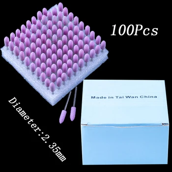 

Dental 100pcs 2.35mm Assorted Gravel thick Mounted Point Burs Polisher Color Pink Polisher