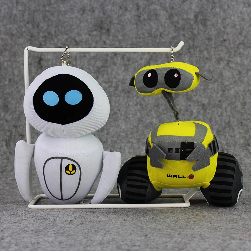 New Style 17cm Wall E EVE Walle Robot Stuffed plush font b toy b font keychain