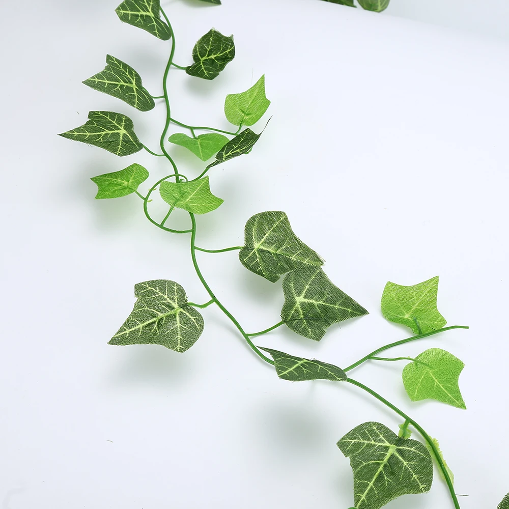 

5 pcs Artificial 250cm Leaves Plastic Plant Vine Wall Hanging Garden Living Room Club Bar Decorated Fake Leaves Green Plant Ivy