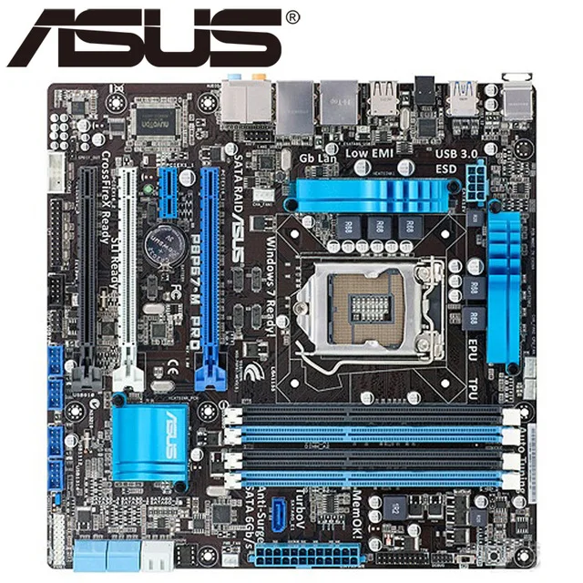 

Free shipping original motherboard for ASUS P8P67-M PRO DDR3 LGA 1155 USB2.0 USB3.0 for I3 I5 I7 32GB P67 Desktop Motherboard