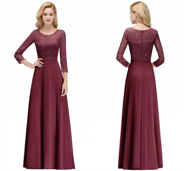 Robe demoiselle d'honneur ТРАПЕЦИЕВИДНОЕ бордовое кружевное платье подружки невесты