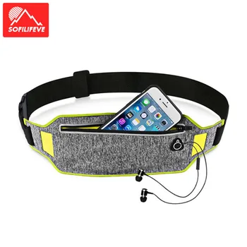

Outdoor Belt Bag Unisex Sports Running Riding Mobile Phone Key Bags Fitness Jogging Waterproof Waistbag Ultra-thin Waistband