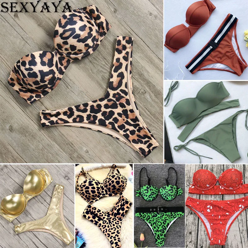 

Bikini Swimwear Women Swimsuit 2019 Leopard Brazilian Bikini Set Push Up Bathing Suit Female Summer Beach Wear Biquini hot sale
