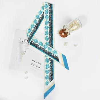 

2020 spring and autumn new geometric simulation silk small fresh butterfly small ribbon streamer scarf 4 Colors Available