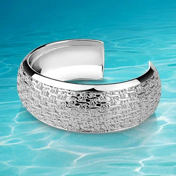

Fashion hollow pattern 925 sterling silver bangle & bracelet;Korea jewelry;Sterling silver bracelet for women;