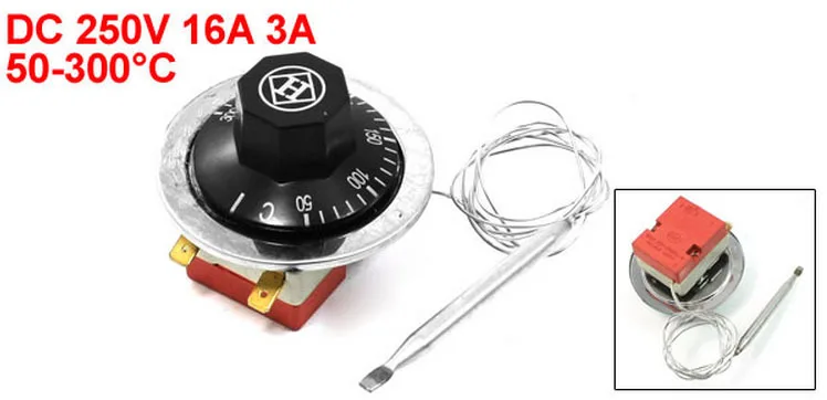 

250VDC 16A 3A Electric Oven 50-300C Temperature Controller Capillary Thermostat