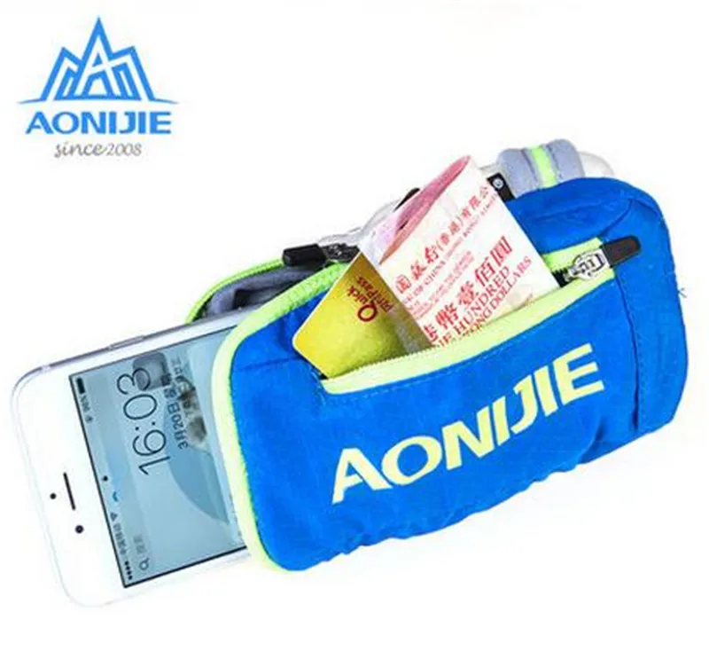 AONIJIE Outdoor Sports Bag Hiking Cycling Running Kettle Hand Bag For 250ml Water Bottle Nylon Marathon Handheld Hydration Pack