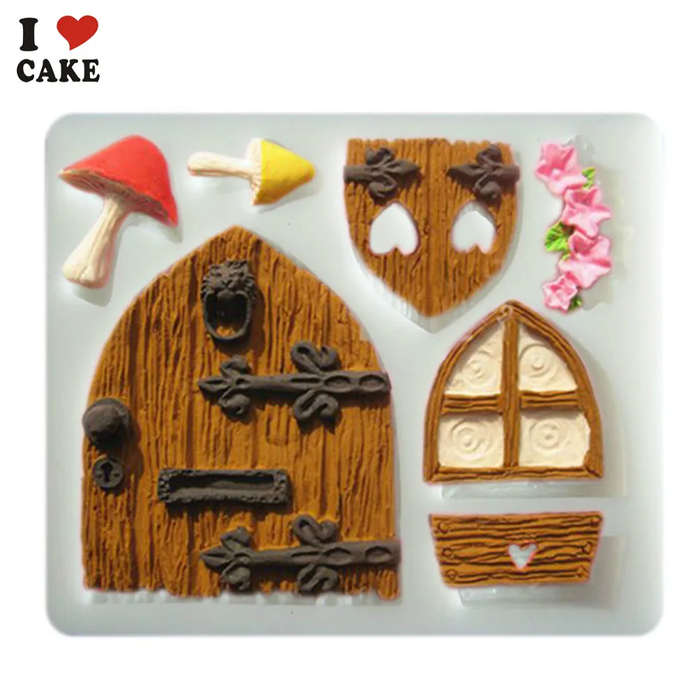 New Arrival Cartoon House Design DIY Silicone 3D Cake Mold Fondant