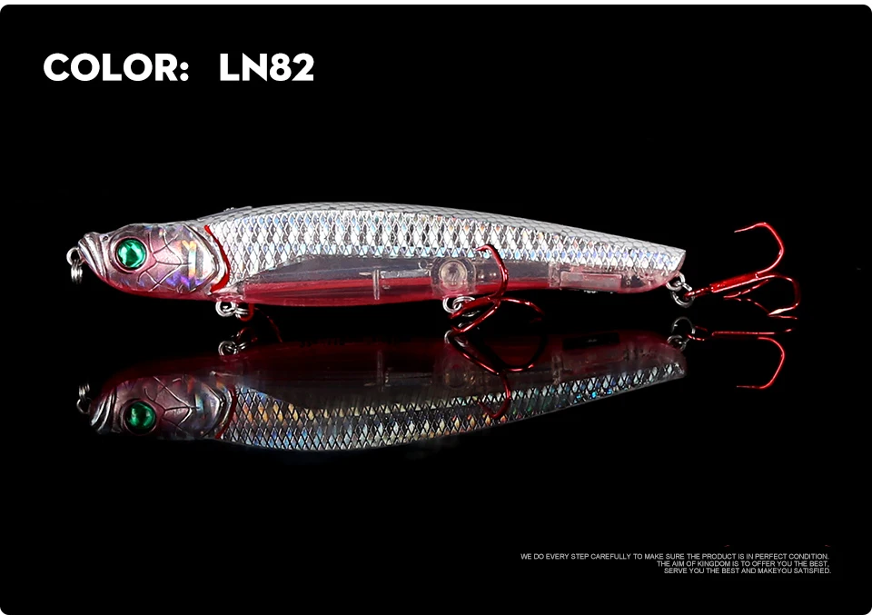 Kingdom Fishing Lures 58mm 8g, 22g Watery Beast Pencil Floating And Slow Sinking New Interesting Functional Design Baits (12)