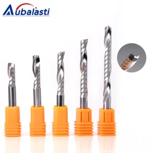 Aubalasti 6mm one Flute Spiral Cutter Router Bit CNC End Mill For MDF Carbide Milling Cutter Tugster Steel Router Bits for Wood Aubalasti 6mm one Flute Spiral Cutter Router Bit CNC End Mill For MDF Carbide Milling Cutter Tugster Steel Router Bits for Wood