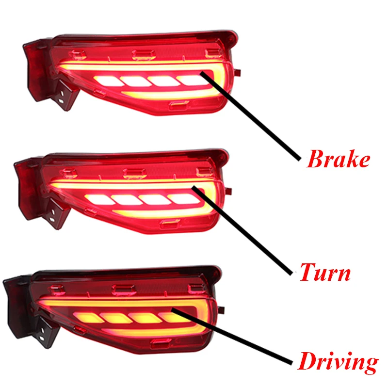 

Car Flashing For Toyota Fortuner 2015 2016 2017 Car LED Rear Bumper Reflector Light LED Parking Warning Brake Lamp Tail light