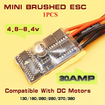 

1Pcs 30A Mini Brushed ESC 4.8V-8.4V Dual-Way with Brake for RC Model Cars WPL Modification Accessories Military Truck