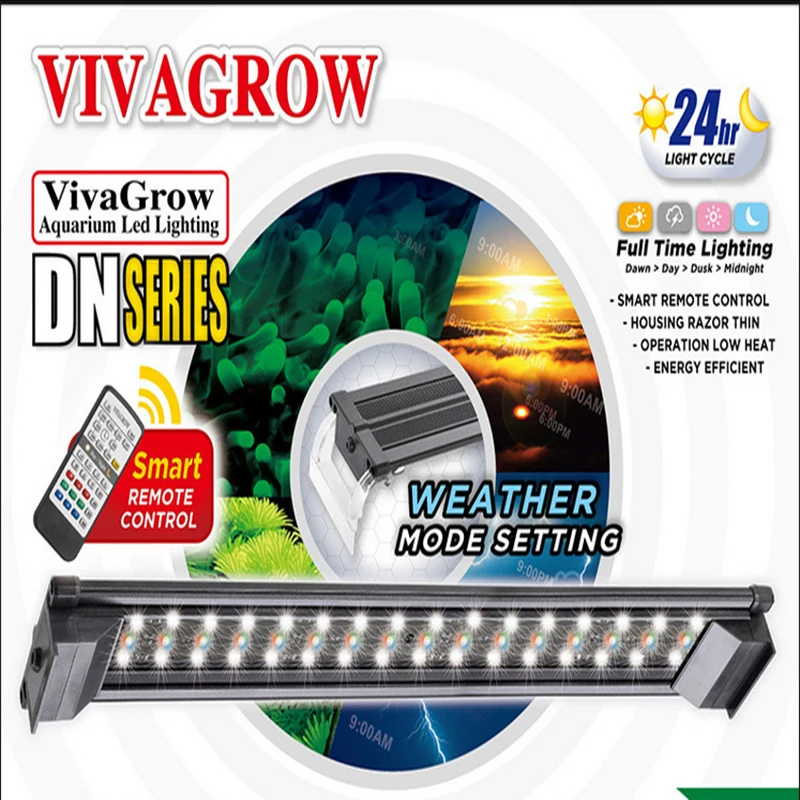 48 &quotОДИССЕЯ VIVAGROW DN120 DayNight RGB LED Освещение Аквариума Пресной Воды Растения Растут