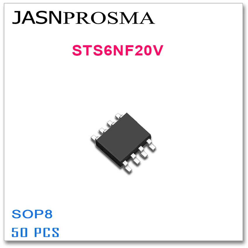 

JASNPROSMA 50PCS SOP8 STS6NF20V High quality STS