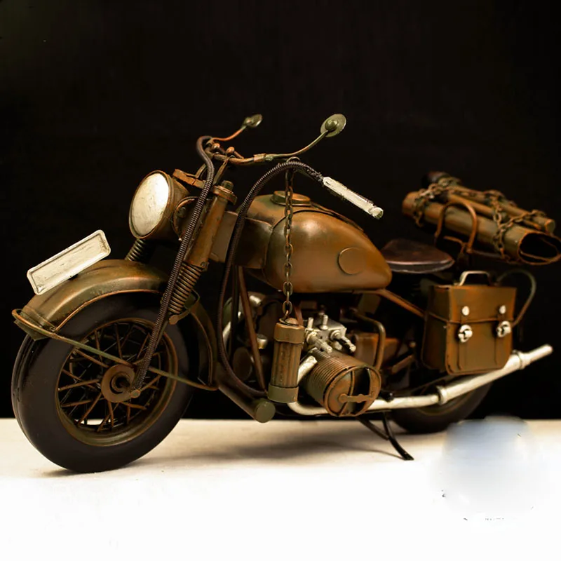 

COOL! Iron motorcycle Green R75 metal locomotive creative decoration ornaments L37CM *W14CM*H19CM Decorations office desks