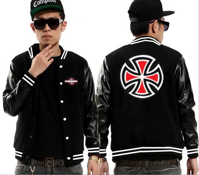 Men Independent Jackets hiphop fleece outerwear Coats