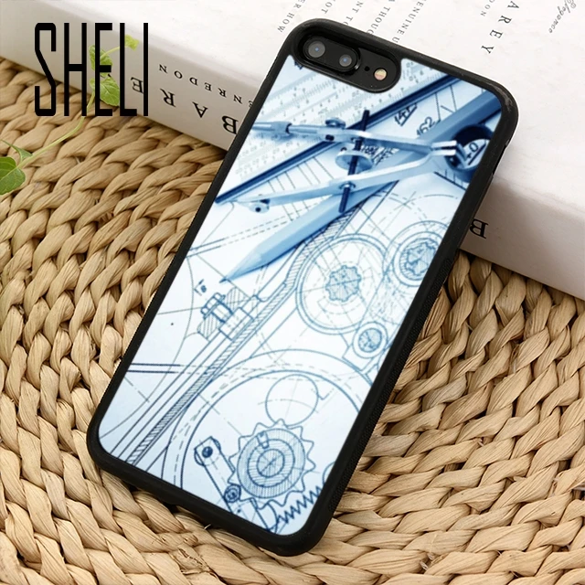 SHELI Drawing Engineer Architect Phone Case Cover For iPhone 5 6 6s 7 8 plus 11 pro X XR XS max Samsung S6 S7 edge S8 S9 S10 |
