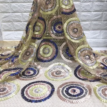 

2019 latest French Nigerian lace fabric high-quality 3D sequined lace fabric African handmade chiffon lace fabric YYZ0312200