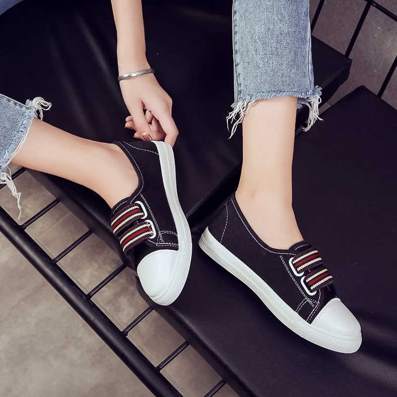 

ADISPUTENT Women Canvas Shoes Fashion Sneakers Summer Casual Slip On Shoes Female Canvas Comfortable Shoes Woman Trainers