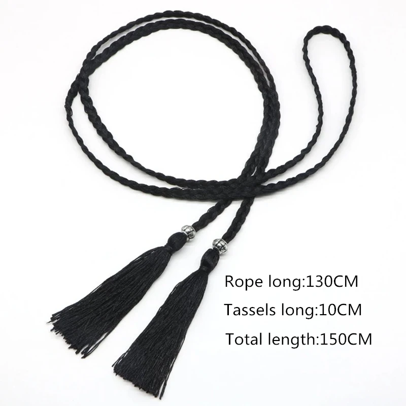 2PCS Polyester Two Head Rope Tape Tassels Home Textile Curtain Clothing Pendant Craft Tassels DIY Clothing Decoration Material