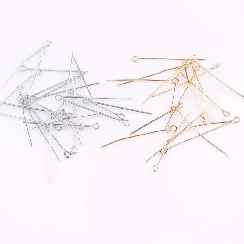 Fashion Eye Pins Head Pin Needles Necklace Beading Making Earrings Clasp Hooks Metal Findings 16