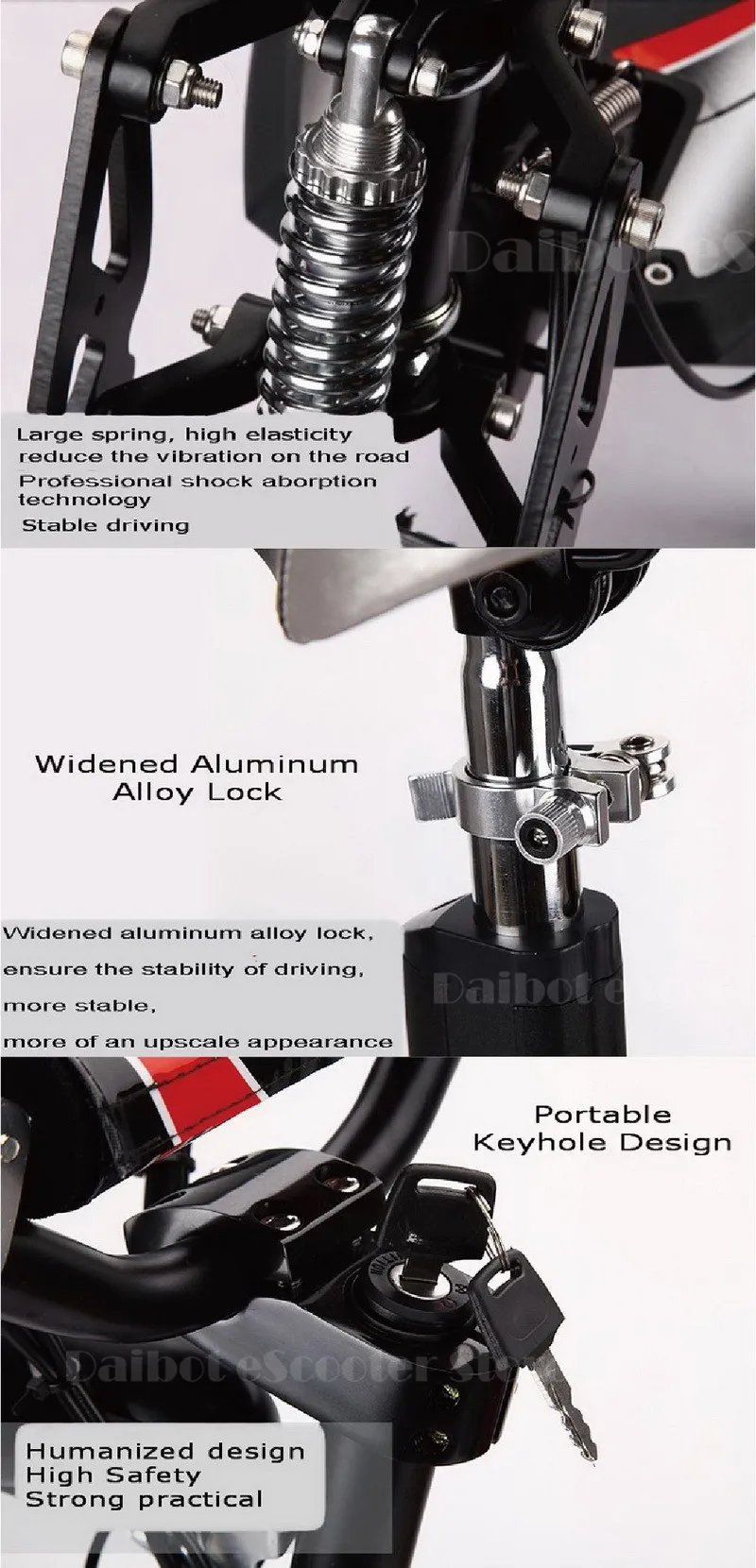 Daibot Electric Scooter Off Road Wheels Two Wheel Electric Scooters 10 Inch 1000W 48V Electric Skateboard For Adults With Seat (2)