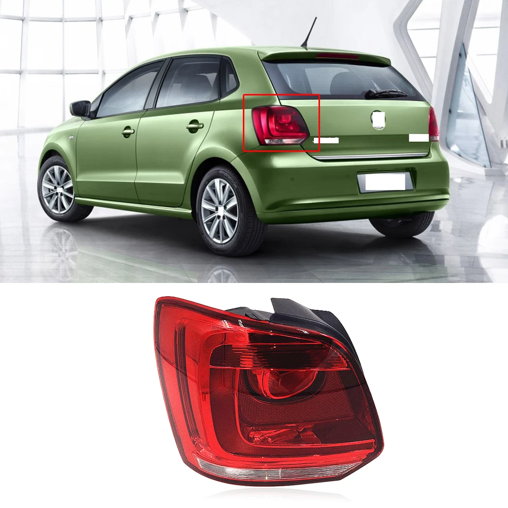 

CAPQX 1PCS For Volkswagen Polo 2013 With bulb or not Auto Rear Taillight Brake Tail Light headlight Stop light tail lamp
