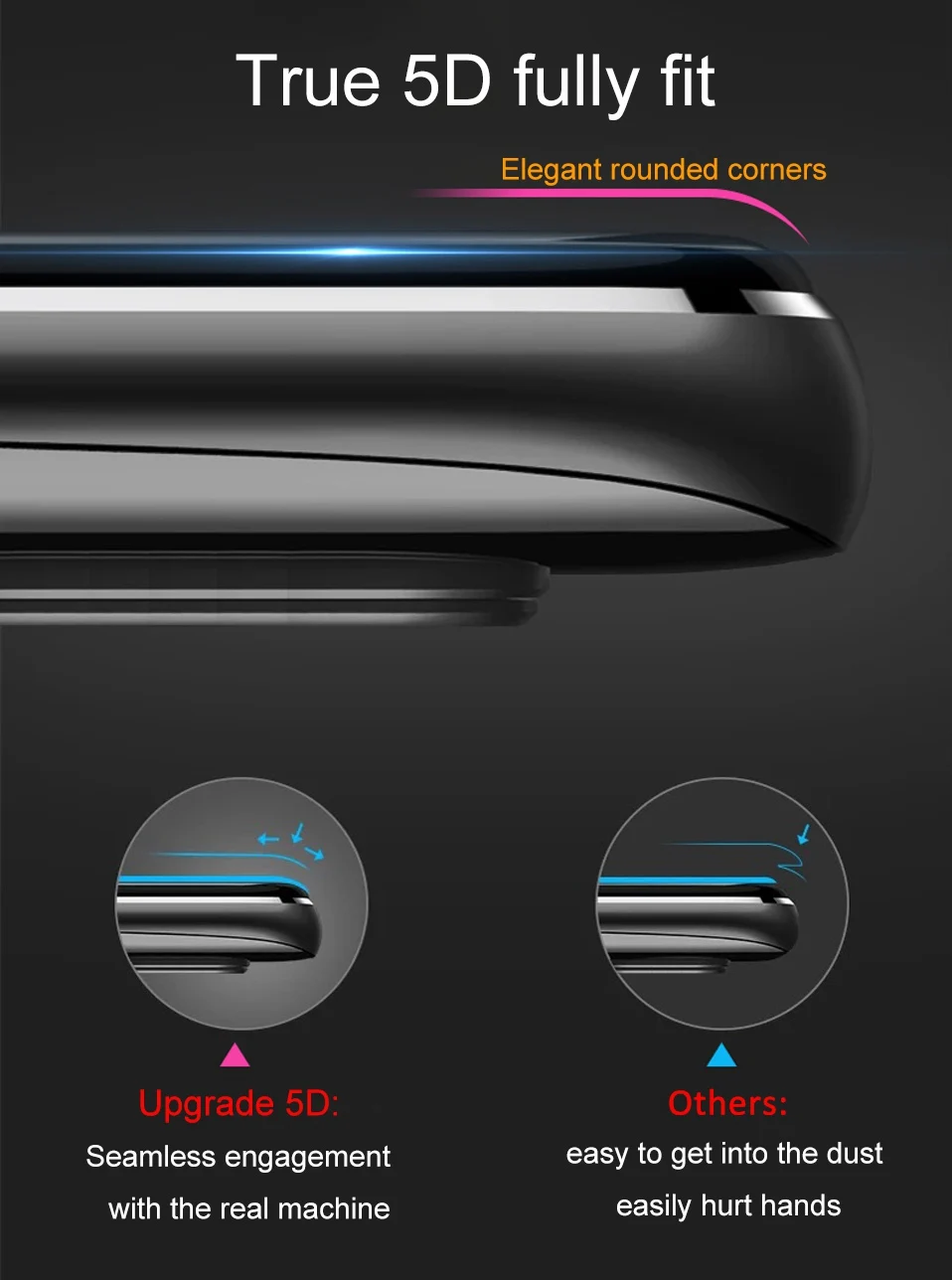 5D Tempered Glass For Huawei Honor 10 Protective Glass Round Curved Edge Full Cover For Huawei Honor10 Honor 10 Screen Protector (2)