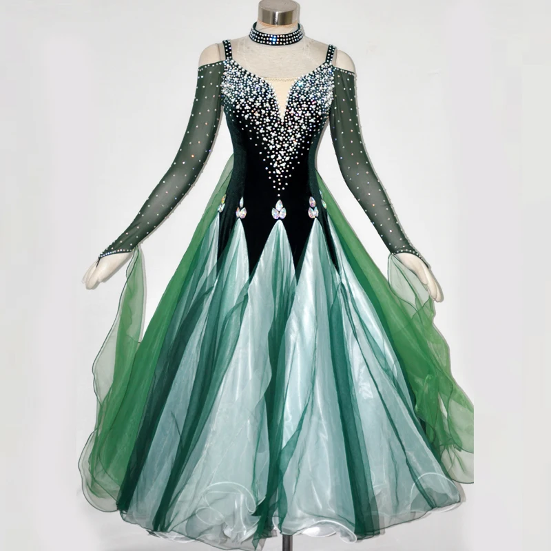 Стандартное платье для бальных танцев женские высококачественные танцевальные